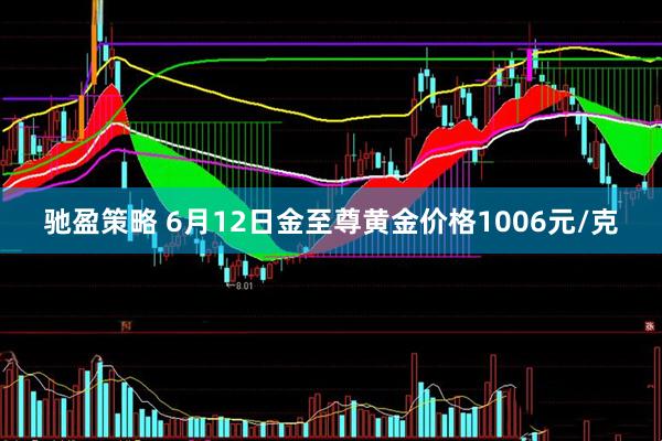 驰盈策略 6月12日金至尊黄金价格1006元/克