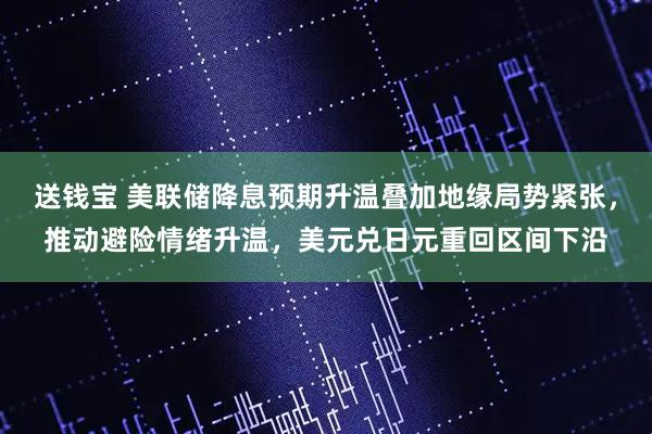 送钱宝 美联储降息预期升温叠加地缘局势紧张，推动避险情绪升温，美元兑日元重回区间下沿