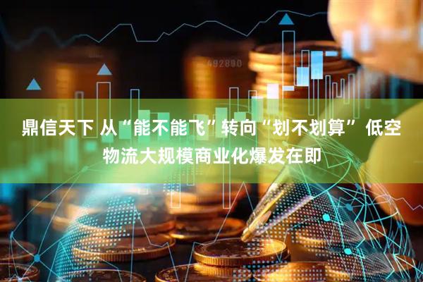 鼎信天下 从“能不能飞”转向“划不划算” 低空物流大规模商业化爆发在即